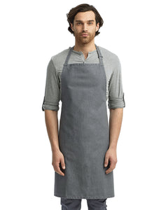 Grey Denim Sustainable Bib Apron (No Pockets)