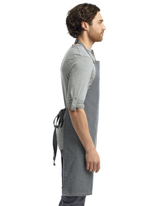 Grey Denim Sustainable Bib Apron (No Pockets)