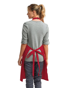 Red Sustainable Bib Apron (No Pockets)