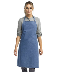 Blue Denim Sustainable Bib Apron (No Pockets)