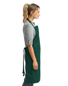 Green Sustainable Bib Apron (No Pockets)