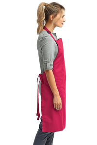 Hot Pink Sustainable Bib Apron (No Pockets)
