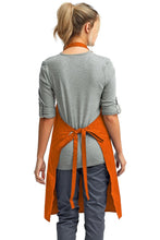 Orange Sustainable Bib Apron (No Pockets)