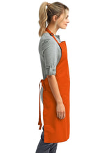 Orange Sustainable Bib Apron (No Pockets)