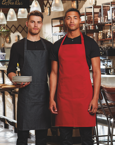 Blue Denim Sustainable Bib Apron (1 Pocket w/ Pencil Divide)