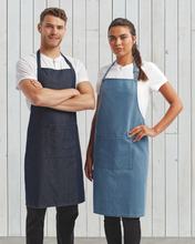 Black Sustainable Bib Apron (1 Pocket w/ Pencil Divide)