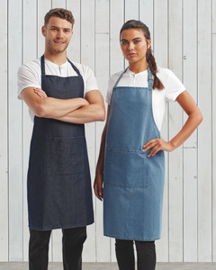 Navy Sustainable Bib Apron (1 Pocket w/ Pencil Divide)