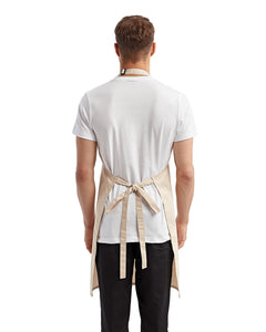 Natural Sustainable Bib Apron (1 Pocket w/ Pencil Divide)