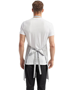 Silver Sustainable Bib Apron (1 Pocket w/ Pencil Divide)