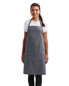 Steel Sustainable Bib Apron (1 Pocket w/ Pencil Divide)