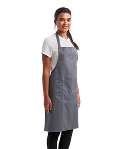 Steel Sustainable Bib Apron (1 Pocket w/ Pencil Divide)