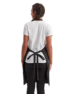 Black Sustainable Bib Apron (1 Pocket w/ Pencil Divide)