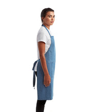 Blue Denim Sustainable Bib Apron (1 Pocket w/ Pencil Divide)