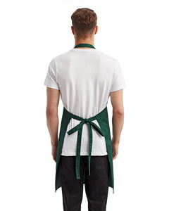 Green Sustainable Bib Apron (1 Pocket w/ Pencil Divide)