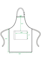 Black Denim Sustainable Bib Apron (1 Pocket w/ Pencil Divide)