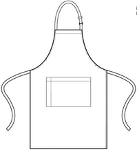 Black Sustainable Bib Apron (1 Pocket w/ Pencil Divide)