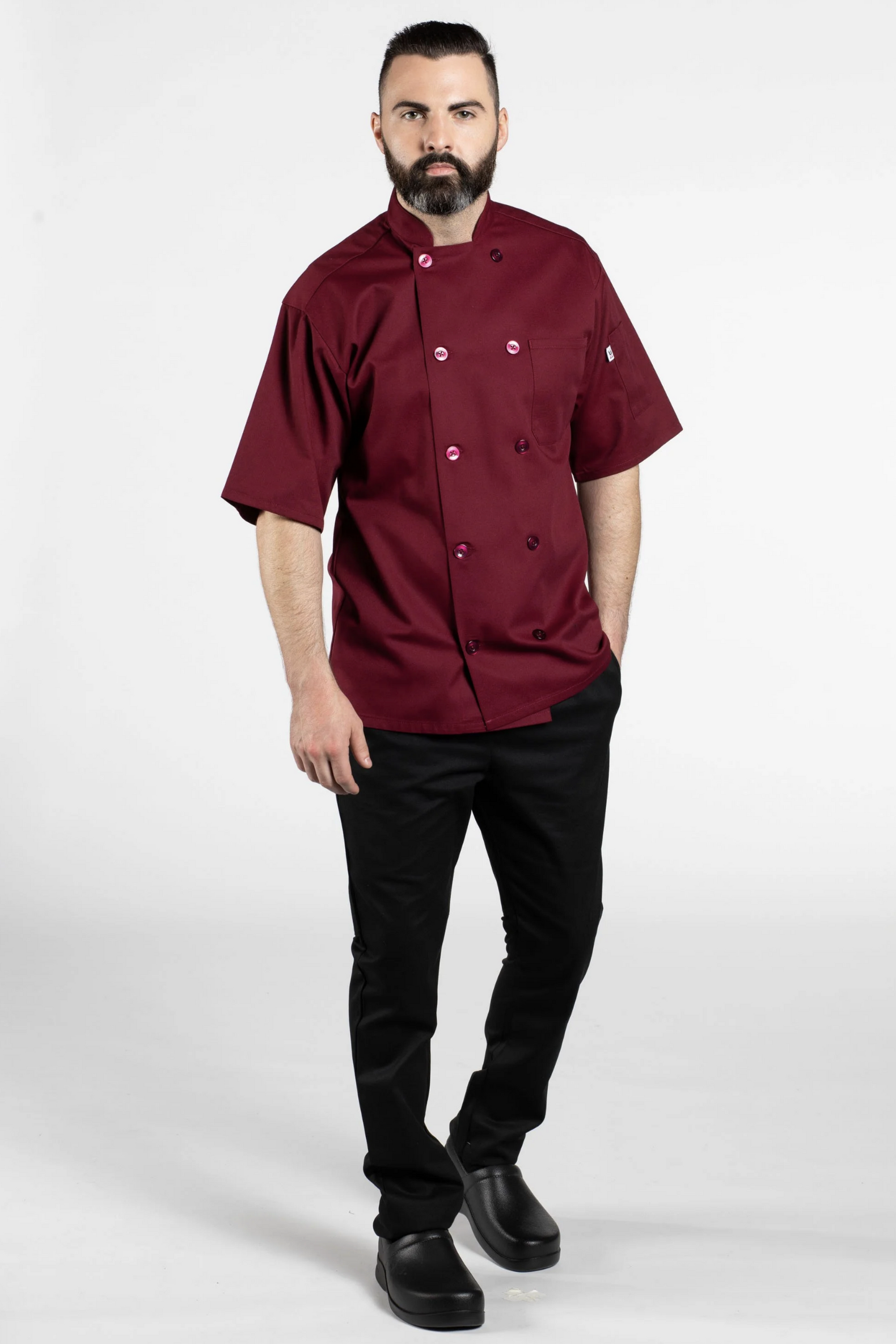 Burgundy South Beach Chef Coat