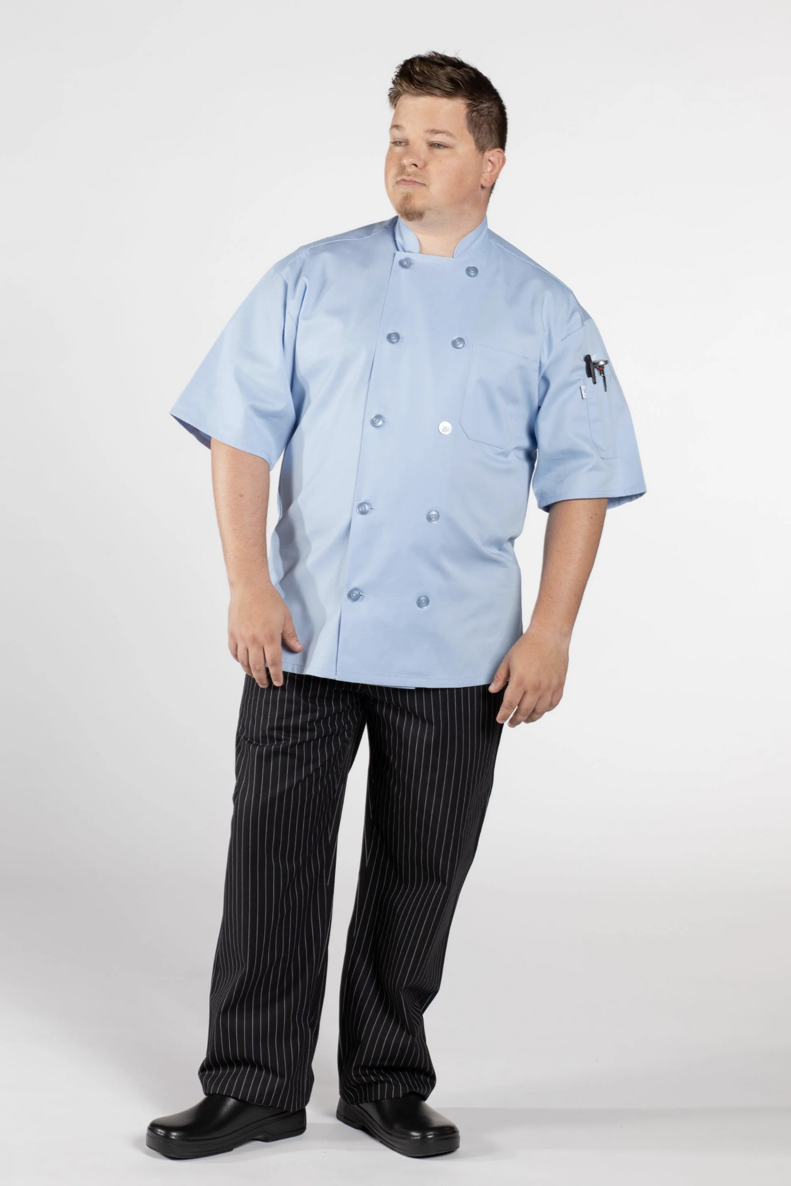 Sky Blue South Beach Chef Coat