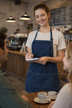 Fame Stonewashed Denim Bib Adjustable Apron (3 Pockets)