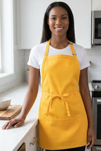 Fame Yellow Bib Adjustable Apron (3 Pockets)