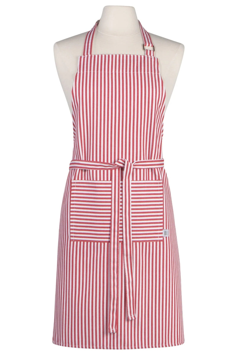 Narrow Red Stripe Chef's Apron – ApronWarehouse