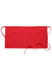Red Deluxe Waist Apron (3 Pockets)