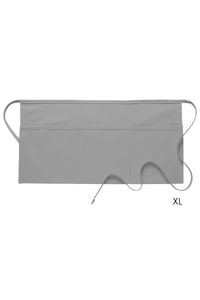 Silver XL Deluxe Waist Apron (3 Pockets)