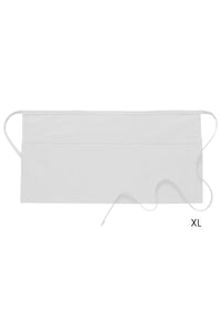 White XL Deluxe Waist Apron (3 Pockets)