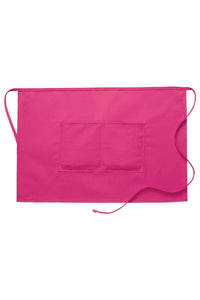 Hot Pink Deluxe Half Bistro Apron (2 Pockets)