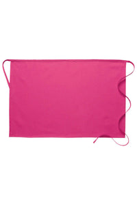 Hot Pink Deluxe Half Bistro Apron (No Pockets)