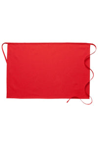 Red Deluxe Half Bistro Apron (No Pockets)