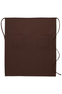 Brown Deluxe Full Bistro Apron (2 Pockets)