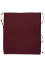 Maroon Deluxe Full Bistro Apron (2 Pockets)