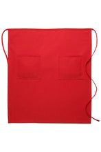Red Full Bistro Apron (2 Pockets)