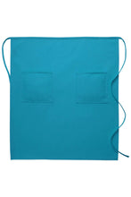 Turquoise Deluxe Full Bistro Apron (2 Pockets)