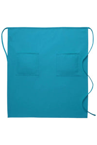 Turquoise Deluxe Full Bistro Apron (2 Pockets)