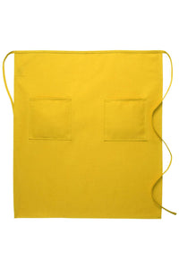 Yellow Deluxe Full Bistro Apron (2 Pockets)
