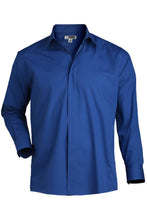 Edwards S / Regular Men's Café Broadcloth Shirt - Royal Blue