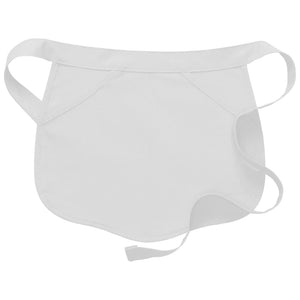 White Scalloped Deluxe Waist Apron (2 Pockets)