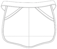 Scalloped Reversible Waist Apron (2 Pockets)