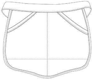 White Scalloped Deluxe Waist Apron (2 Pockets)