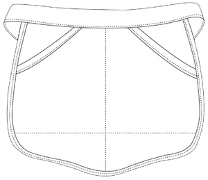 Pink Scalloped Deluxe Waist Apron (2 Pockets)
