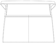 Black Squared Deluxe Waist Apron (2 Pockets)