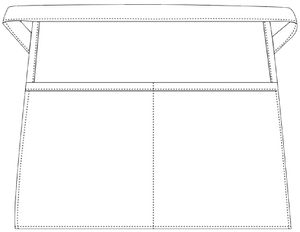 Black Squared Deluxe Waist Apron (2 Pockets)