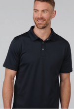 Unisex Steel Grey Snap Front Mesh Polo