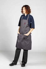 Slate Bib Apron (3 Patch Pockets)