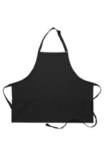 Black Deluxe Bib Adjustable Apron (3 Pockets)