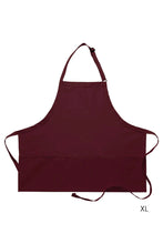 Maroon Deluxe Bib XL Adjustable Apron (3 Pockets)