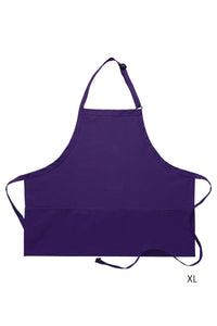 Purple Deluxe Bib XL Adjustable Apron (3 Pockets)