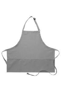 Silver Deluxe Bib Adjustable Apron (3 Pockets)